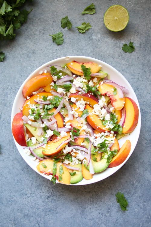 Summer Peach, Avocado & Feta Salad