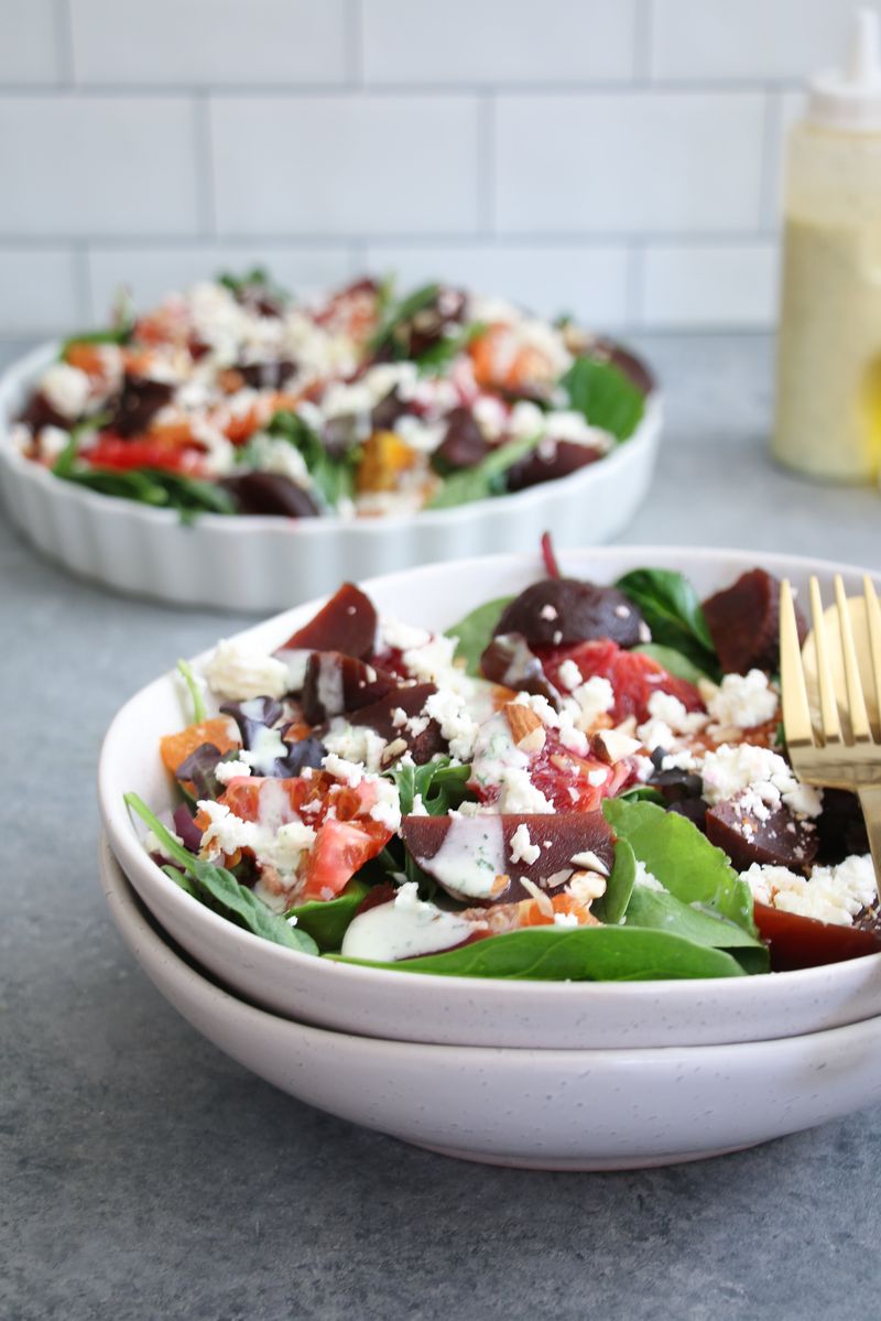 Beet, Orange, and Feta Salad with Mint Dressing