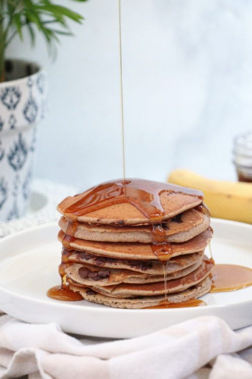 Chocolate Chip-Banana Pancakes (GF)