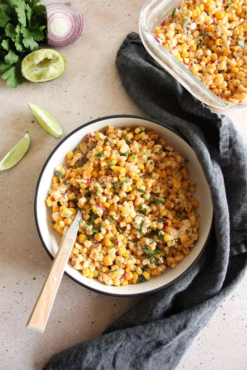 Easy Mexican Street Corn Salad with Frozen Corn