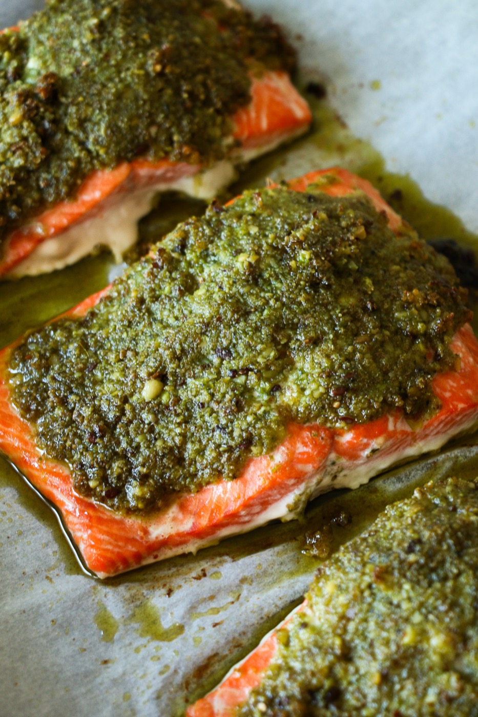 Easy Pesto Salmon