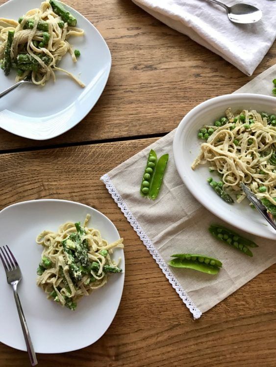 Creamy Lemon Pasta with Spring Veggies