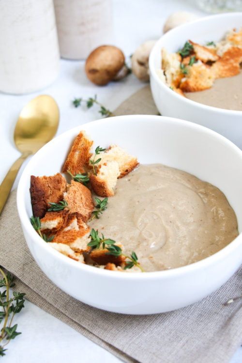 Vegan Cream of Mushroom Soup