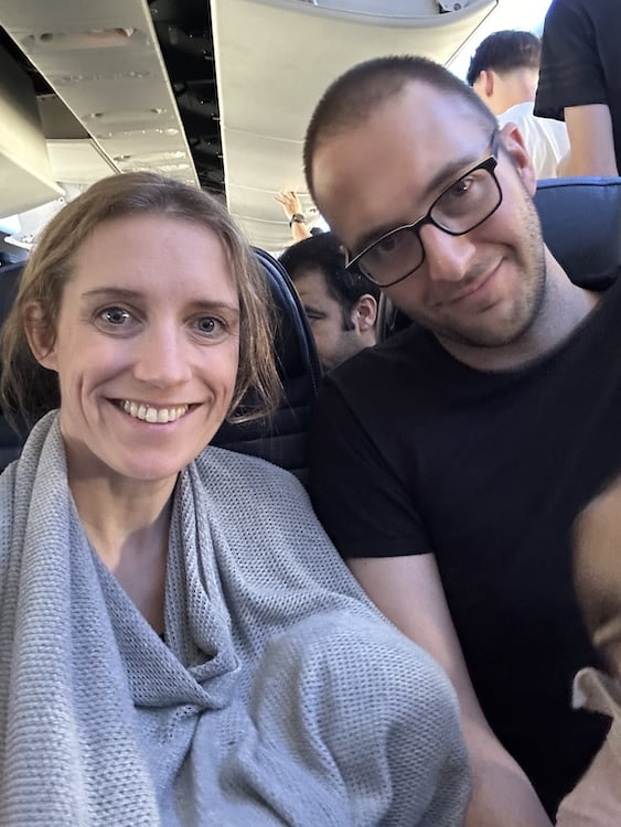 Nursing before take-off during our trip to Sydney at 10 months.